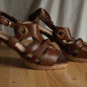 Spanish 6.5 Tan Brown Heel Sandal